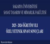 2025-2026 Eğitim Öğretim Yılı Özel Yetenek Sınavı Sonuçları
