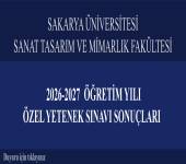 2026-2027 Eğitim Öğretim Yılı Özel Yetenek Sınavı Sonuçları