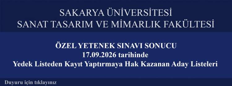 2026-2027 Eğitim-Öğretim Yılı Özel Yetenek Sınavı 17 Eylül 2026 Tarihinde Kayıt Yaptırmaya Hak Kazanan Yedek Adaylar Listesi