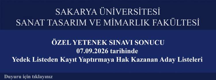 2026-2027 Eğitim-Öğretim Yılı Özel Yetenek Sınavı 7 Eylül 2026 Tarihinde Kayıt Yaptırmaya Hak Kazanan Yedek Adaylar Listesi