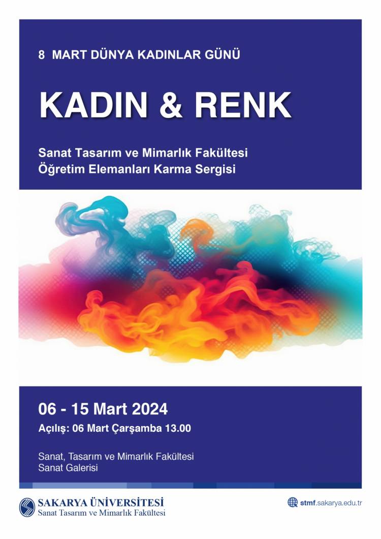 Kadın&Renk; konulu karma sergi 6-15 Mart 2024 tarihleri arasında STMF Sanat Galerisi’nde açılıyor!
